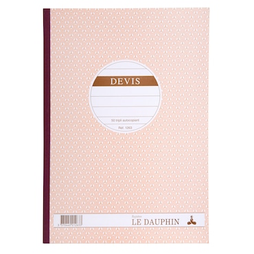 Le Dauphin - Réf. 1263D - Paquet de 5 Manifolds autocopiant 297X210 Devis 50 tripli