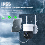 thumbnail of Camera IP HD 2MP Wifi Solaire Étanche Vision Nocturne Détection Mouvement Blanc YONIS