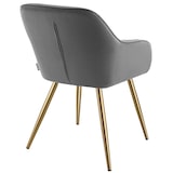 thumbnail of tectake Eetkamerstoel Marilyn, koordlook, gestoffeerd - grijs/goud, per stuk - 405406