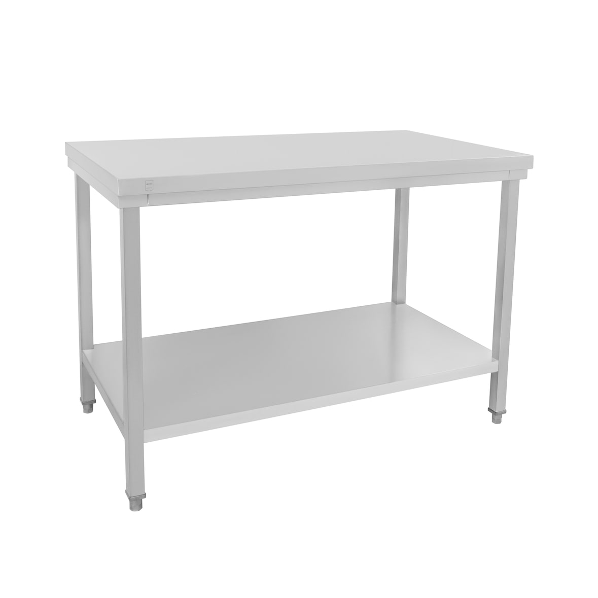 METRO Professional Mesa de trabajo GWTS4127, acero inoxidable, 120 x 70 x 85 cm, plata