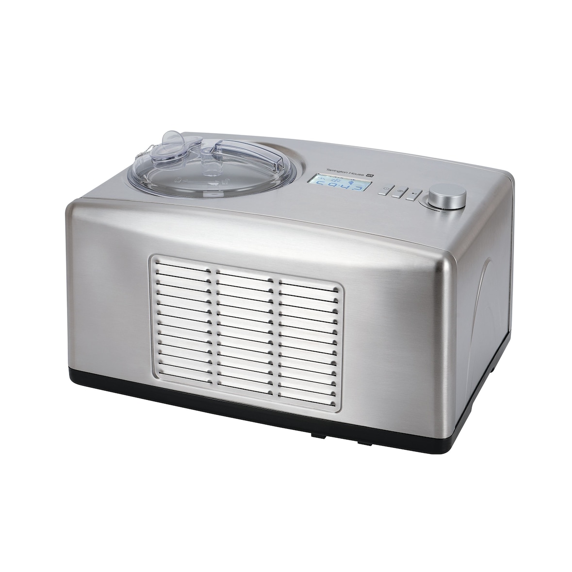 Tarrington House ICM1500N Eismachine, Edelstahl / Kunsstoff, 40.2 x 28.1 x 25 cm, LCD-Anzeige, 1.5 L, Anti-Rutsch, Timer, 150W, silber