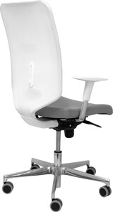 thumbnail of Ossa blanca Silla  y  Respaldo de malla en color blanco y asiento tapizado en tejido BALI color gris