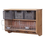 thumbnail of Estanteria Cocina HWC-A43, Estanteria Hogar, Madera de Abeto Vintage Patchwork 42x60x24cm
