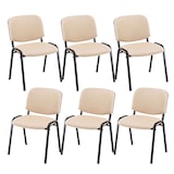thumbnail of Ken set van 6 bezoekersstoelen creme