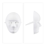 thumbnail of Relaxdays Maske im 20er Set, zum Bemalen und Basteln, Karneval, Fasching, Pappmaske Gesicht HxBxT 24 x 18,5 x 8 cm, weiß
