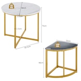 thumbnail of Essgruppe Esstisch Set rund mit 4 Stühlen 80x80x75 cm Weiß+Grau MDF Tischplatte Metallgestell samtgepolsterte Stühle platzsparend