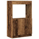 thumbnail of vidaXL Hoge kast 63x33x100 cm bewerkt hout oud houtkleurig
