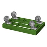 thumbnail of 5 Stück Transportroller für Kisten 60 x 40 cm mit 4 Lenkrollen in grün