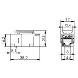 thumbnail of TELEGÄRTNER RJ-45 AMJ-Kupplung K, geschirmt, Cat.6A (Class EA)