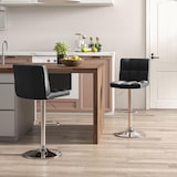 thumbnail of Sgabello da bar COSTWAY girevole a 360°, sedia da bar regolabile in altezza da 65 a 85 cm, realizzato in ecopelle