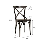 thumbnail of METRO PROFESSIONAL Restaurantstuhl Cross 2er Set, Buchenholz, walnussbraun