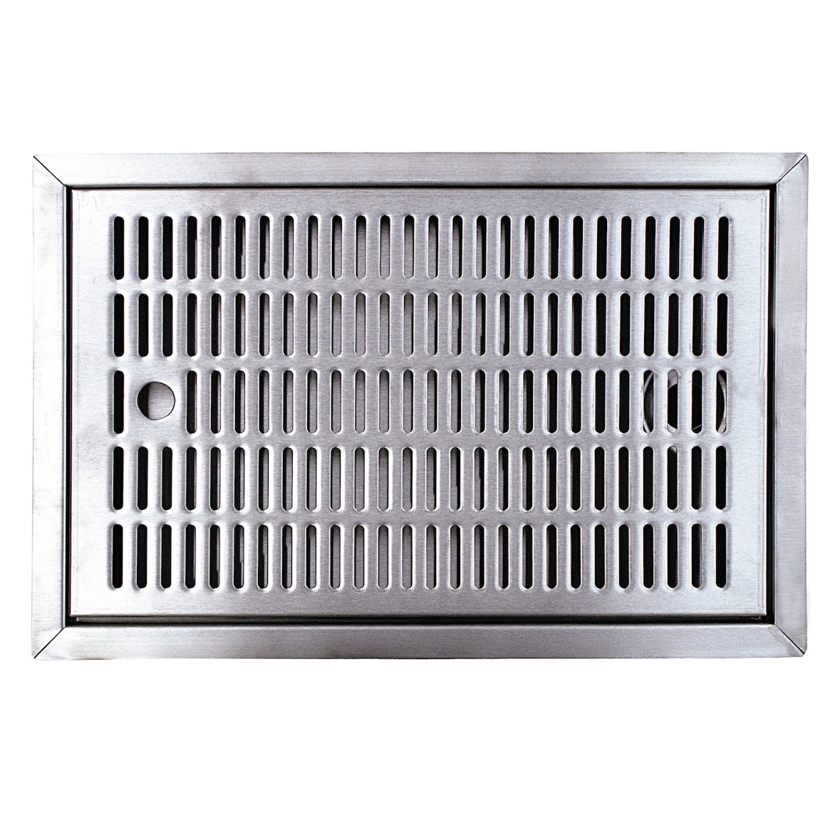 Tropfblech CNS zum Einlassen 440 mm x 240 mm inkl. Ablaufstutzen