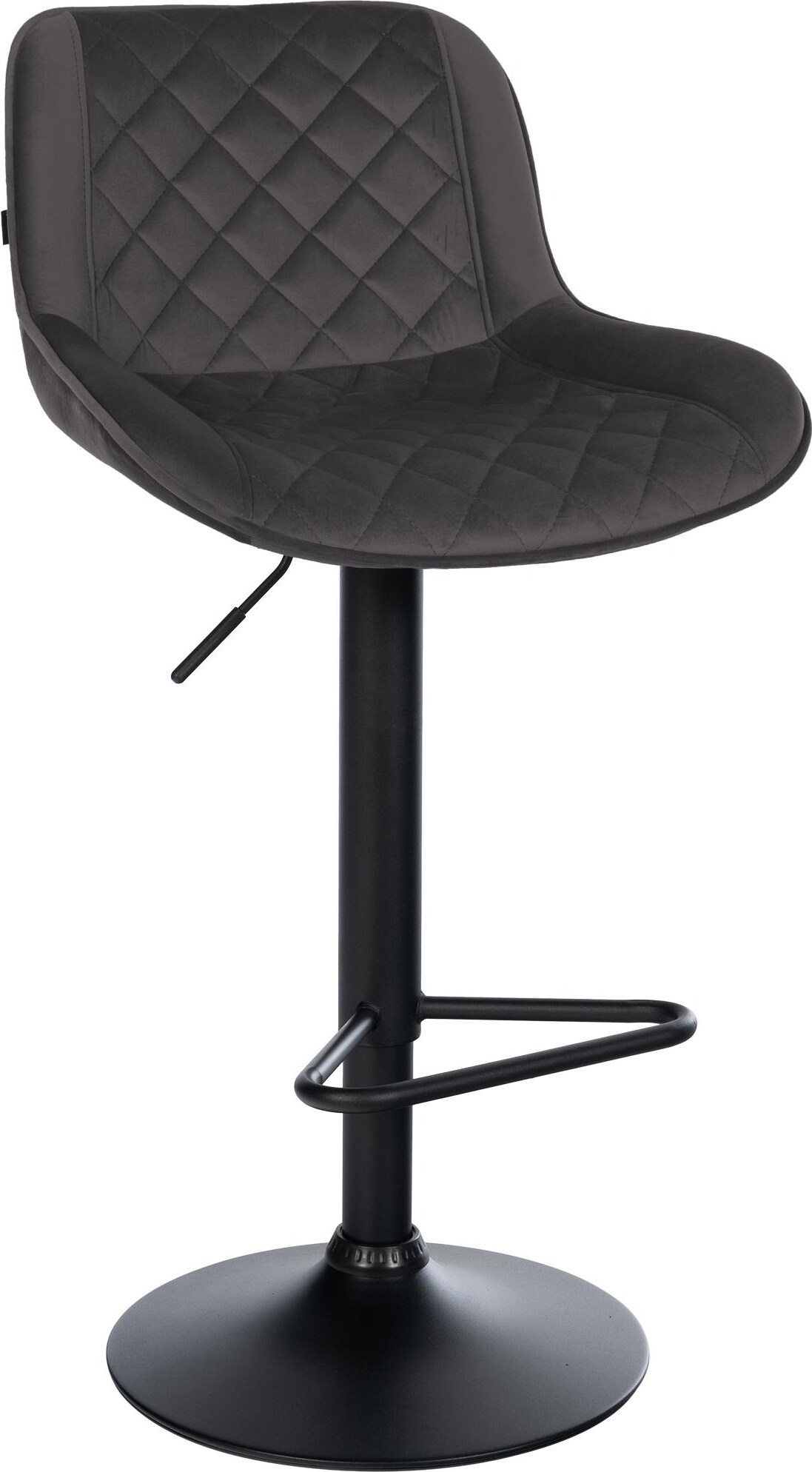 CHEFGASTRO Barhocker CAPRI Samt HxBxT 84x50x52cm Schwarz Barstuhl