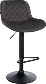 thumbnail of CHEFGASTRO Barhocker CAPRI Samt HxBxT 84x50x52cm Schwarz Barstuhl