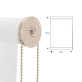 thumbnail of Rocada cortina enrollable 160cm largo x 200cm alto  - cortina color blanco con mecánico beige