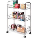 thumbnail of Carrinho de rolamento multiusos 3 níveis Prateado