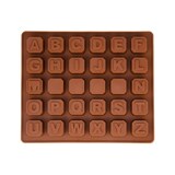thumbnail of Silikonform Alphabeth - braun 17,5x14,5x1,5cm - Silikon Form Backen, Seife & mehr - Backform