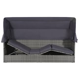 thumbnail of vidaXL Gartenbett mit Baldachin Grau 205×62 cm Poly Rattan