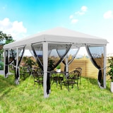 thumbnail of Outsunny carpa plegable 6x3 m cenador plegable con 6 paredes laterales de malla anti-UV y bolsa de transporte para camping fiestas crema