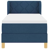 thumbnail of vidaXL Boxspringbett mit Matratze mit Kopfteil Blau 80 x 200 cm Stoff