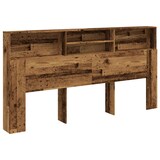 thumbnail of vidaXL Bett-Kopfteil mit Ablagen Altholz-Optik 200x19x103,5 cm