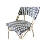 thumbnail of METRO Professional Chaise de terrasse FLORE, aluminium / rotin PE, 47 x 60 x 89 cm, empilable, noir / beige