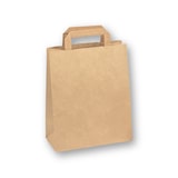 thumbnail of DayBays 25 Stk. Papiertüten 22+10x28 cm Braun mit Flachhenkel