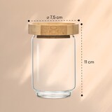thumbnail of Stapelglas mit Bambusdeckel 250 ml stapelbar luftdicht Bambus
