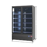 thumbnail of Gasfrit – Armário expositor refrigerado para bebidas 2 portas, 1253 x 750 x 2080 mm, 1300 l, iluminação LED multicolorida