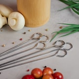 thumbnail of Relaxdays Schaschlikspieße aus Edelstahl, 30er Set, Grillspieße, Metallspieße zum Grillen, 30 cm lang, Spieße, silber