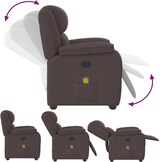 thumbnail of vidaXL Massagesessel Dunkelbraun Stoff