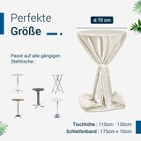 thumbnail of TexDeko Stehtischhusse Premium Creme Ø 70cm mit Schleifenband