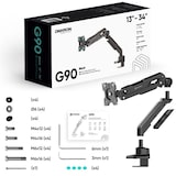 thumbnail of ONKRON Soporte de Monitor 13-34", hasta 10 kg, VESA 75x75 y 100x100, Giratorio e Inclinado, para mesa y TV, modelo G90-B Negro