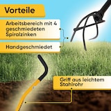thumbnail of TORNADICA Manueller Kultivator Mini Gartenkralle Vertikutierer Wurzelzieher Unkrautkralle mit Stiel Gartenfräse Bodenlockerer Unkrautstecher