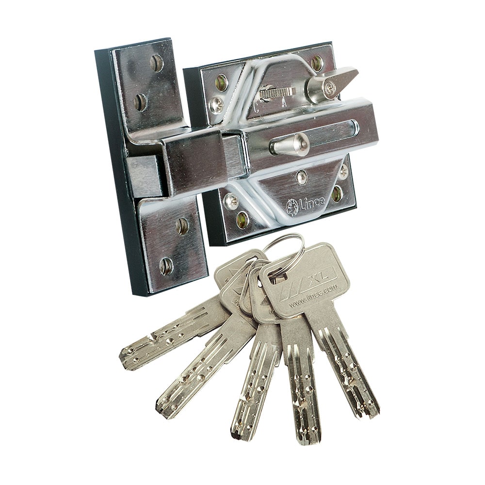 LINCE - Cerrojo Alta Seguridad 7930R Acabado Hierro Cromado 97930Rhc Lince