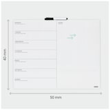 thumbnail of DESQ | Weekplanner - Whiteboard 40 x 50 cm | Verticale indeling + Notities | Magnetisch