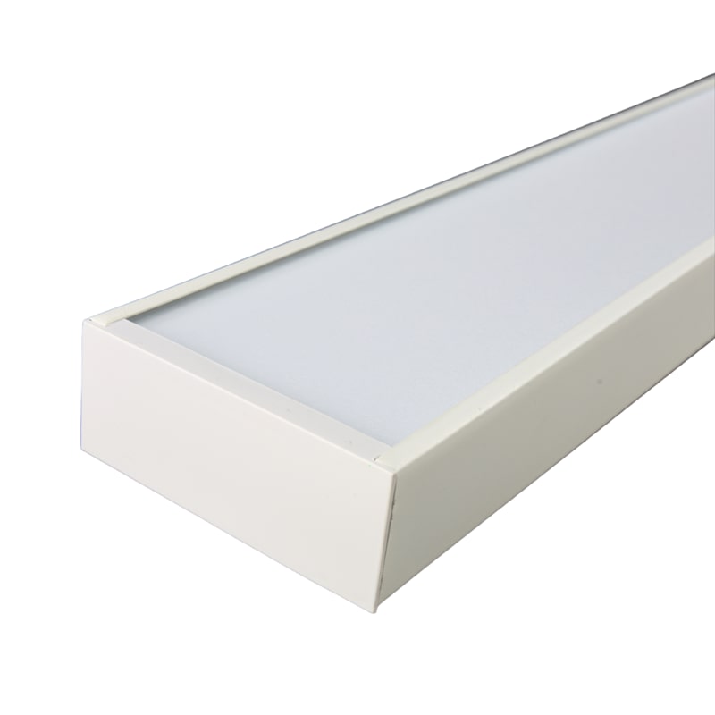 Jandei - Fita linear metálica 48W 1200x100mm, pendente, 4200K IP20, moldura branca