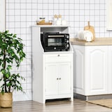 thumbnail of HOMCOM mueble auxiliar de cocina mueble para microondas con cajón estante 2 puertas compartimento diseño anti-vuelco 60x40x122,5 cm blanco