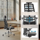 thumbnail of Bürostuhl / Chefsessel SPINIO ELITE L Rücken Netzstoff / Sitz Leder schwarz hjh OFFICE