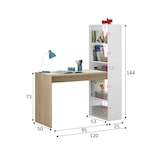 thumbnail of Mesa De Escritorio Con Armario 120x144x50cm Blanco Artik/roble