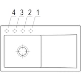 thumbnail of Villeroy&Boch Spülbecken mit Abtropffläche links, Subway Style 50 Graphite 90x51cm, Keramik, Handbetätigung