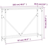 thumbnail of Mesa consola madera de ingeniería negra 102x22,5x75 cm