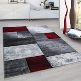 thumbnail of Teppich Flur Kariert Pflegeleicht Waschbar Strapazierfähig Wohnzimmer Schlafzimmer Rot 160x230 cm – MONZA von Kadima Design