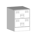 thumbnail of Mesitas de noche 2 unidades gris antracita 34,5x39x44 cm