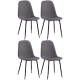 thumbnail of Set di 4 sedie Giverny grigio scuro/Tessuto