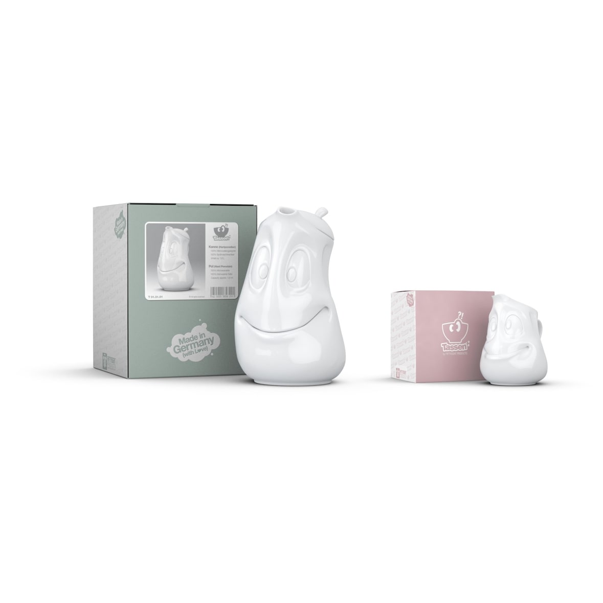 Kannenset 2-tlg. (Kanne + Milchkännchen) - FIFTYEIGHT Kannenset - Dekor weiß - 1 Set