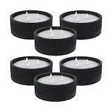 thumbnail of WellHome - Embalagem de 6 velas LED redondas pretas 20x20x8cm