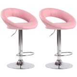 thumbnail of 2er Set Barhocker Olinda Kunstleder pink/chrom