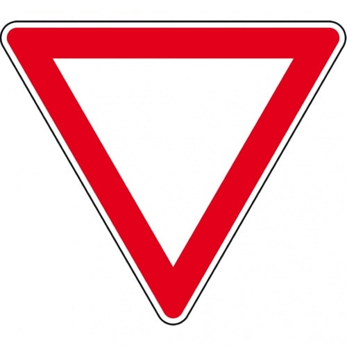 Verkehrszeichen Vorfahrt gewähren!, Nr.205, Aluminium RA2, reflektierend, SL 630mm