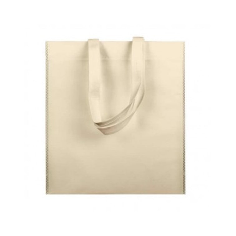 MONOUSO - Niet geweven tas met korte hengsels crème 38x42cm (25 stuks)